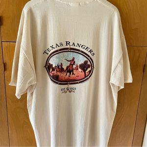 Vintage Legends of the West, Texas Rangers Cream Color Tshirt. Dead Stock. XXL